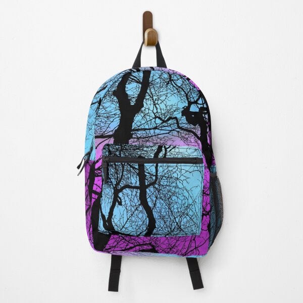 Item preview, Haunting Winter Trees Silhouette at Blue and Magenta Sunset Sky designed and sold by Fredster1966.