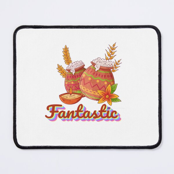 Item preview, Stylish Brown and Orange Jar with Bold "fantastic " Design designed and sold by nada-art.