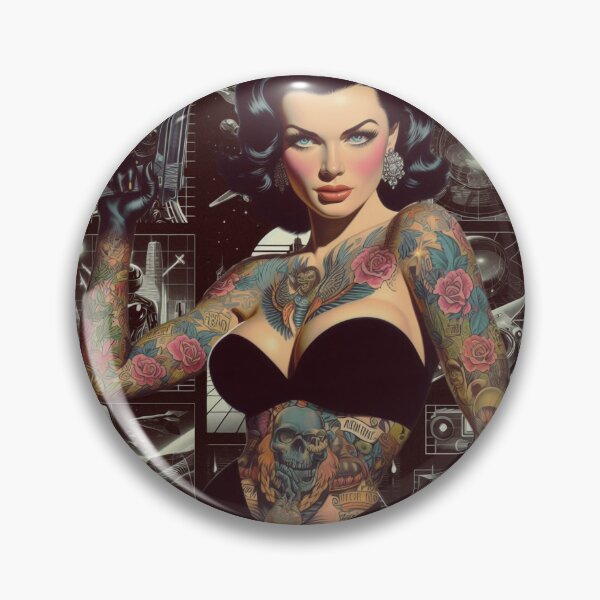 Item preview, Retrofuturism Pulp Pin-up designed and sold by PulpVintage.