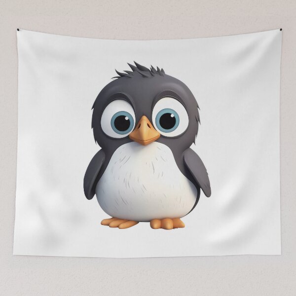 Item preview, Adorable Penguin with Big Eyes | Cute Animal Art designed and sold by korakai.
