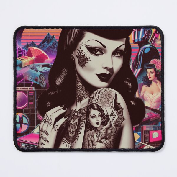 Item preview, Cyberpunk Retro Pin up designed and sold by PulpVintage.