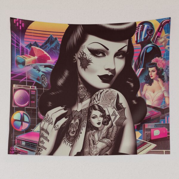 Item preview, Cyberpunk Retro Pin up designed and sold by PulpVintage.