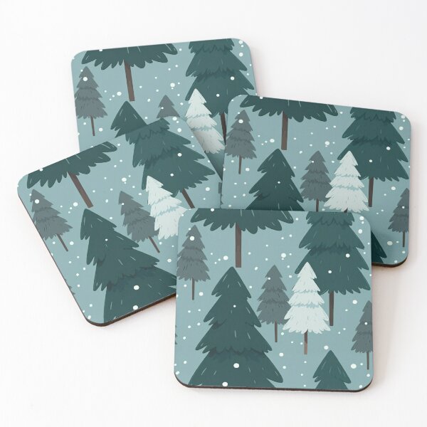 Item preview, Stylized Pine Trees and Snowflakes designed and sold by MySignatureItems.