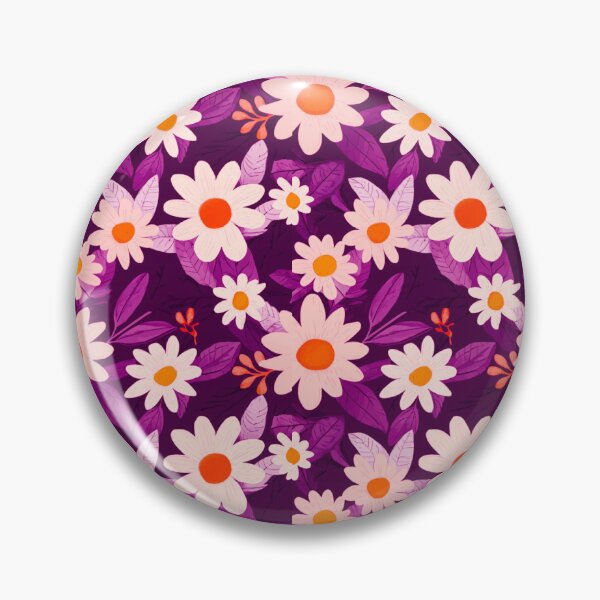 Artikelvorschau, Retro Gänseblümchen in Lila, Rosa und Orange entworfen und verkauft von IDK-U.