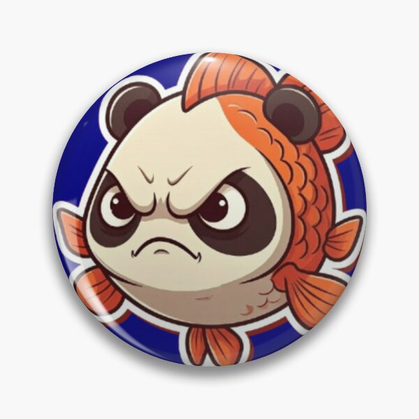 Item preview, Grumpy Goldfish Panda designed and sold by StickersRyous.