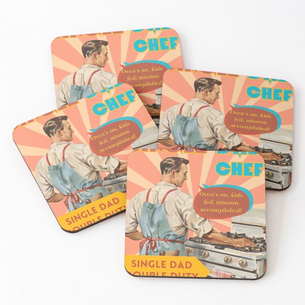 Item preview, Single Dad Double Duty - Funny Faux Vintage Commercial - Pastel Retro designed and sold by TuncGK.