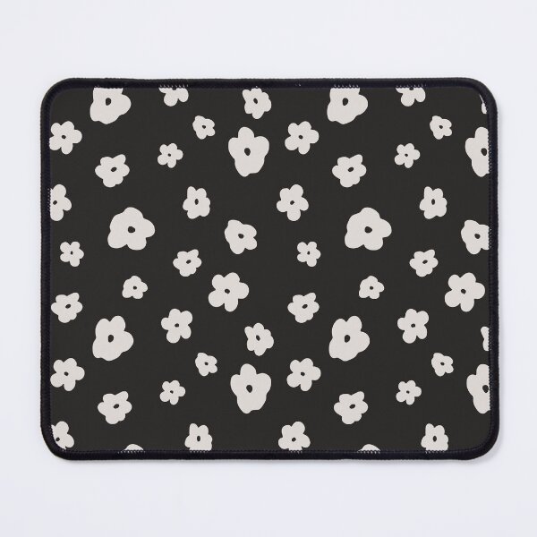Item preview, Little Doodle Flowers Black and Cream designed and sold by WildFairyDesign.