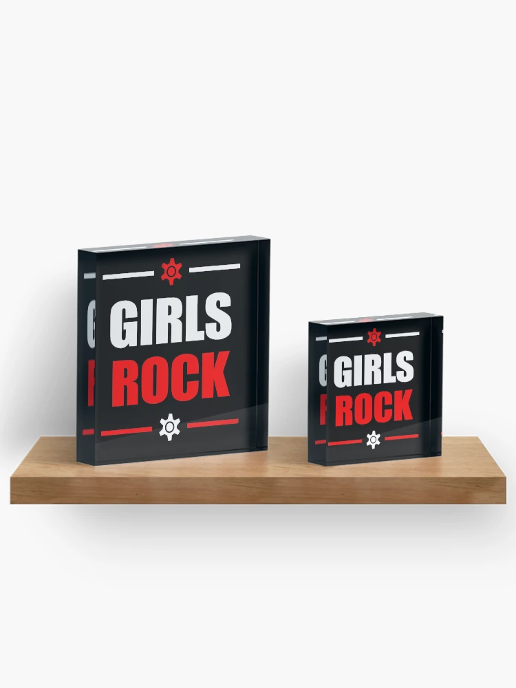 Thumbnail 3 of 5, Acrylic Block, Girls Rocks! designed and sold by KeepOnCoding.