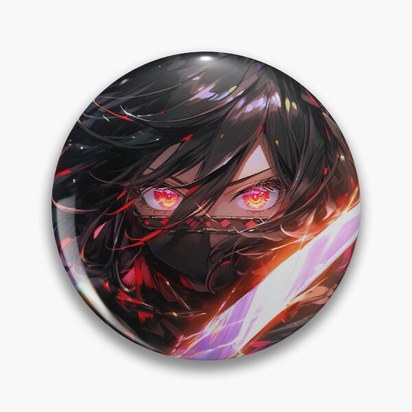 Item preview, Red Glowing Assassin Anime Girl designed and sold by bubblegoth.