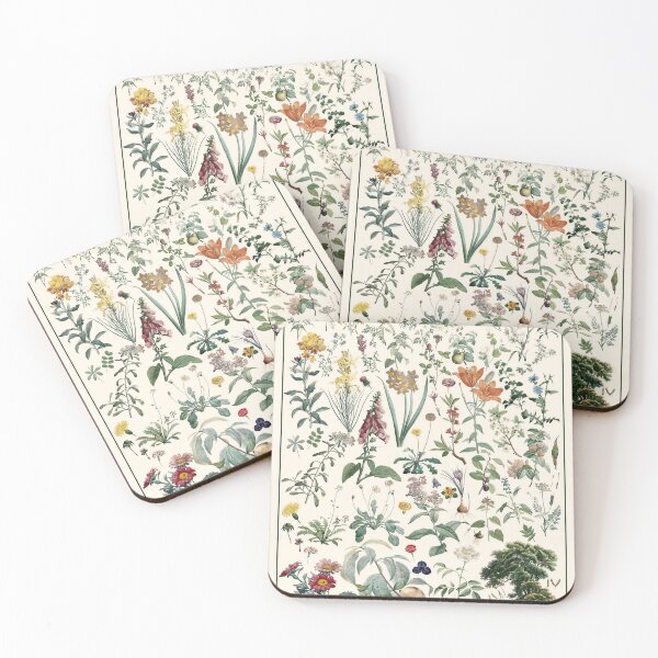 Item preview, Vintage Watercolor Floral Illustrations from Rousseau's Botany Book designed and sold by TuncGK.