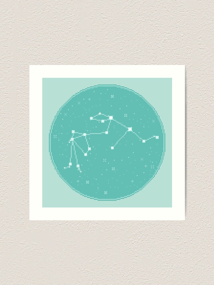 Alternate view of 8bit Constellations: Aquarius Art Print