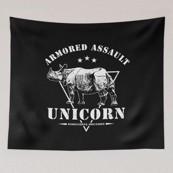 Item preview, Armored Assault Unicorn Funny Rhino Military designed and sold by RycoTokyo81.
