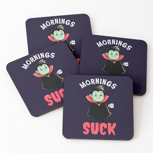 Item preview, Mornings suck - Funny Dracula vampire designed and sold by messy-nessie.