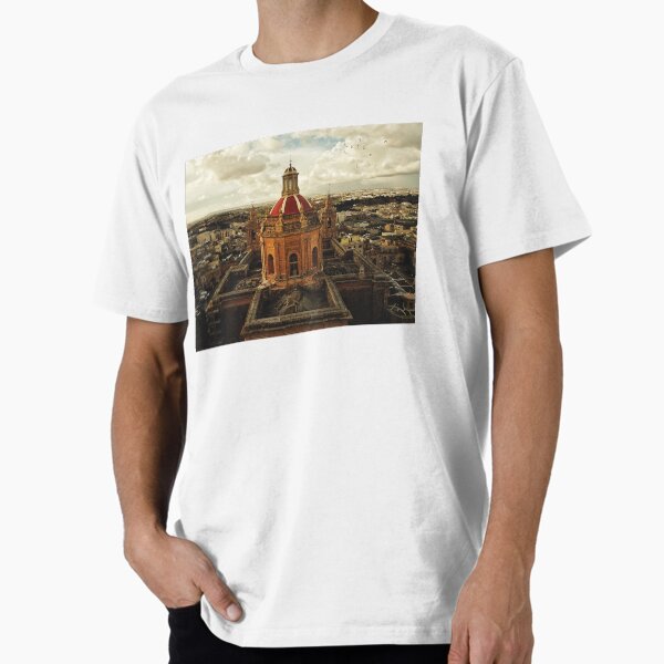 Item preview, A drone shot of a Roman Catholic Church in Malta designed and sold by The-Drone-Man.