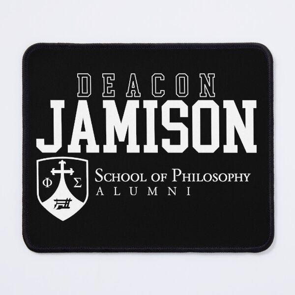 Item preview, Dcn. Jamison School of Philosophy Alumni (white on black) designed and sold by declanreimer.