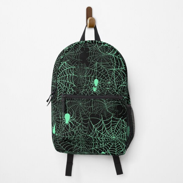 Item preview, Halloween Spider Web Pattern Teal on Black designed and sold by Jessica Erin.