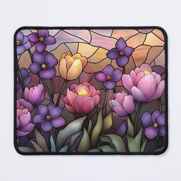 Item preview, Stained Glass of Purple Twilight Blooms designed and sold by Cozirlax.