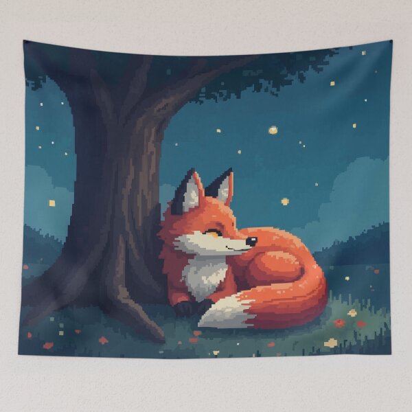Item preview, Pixel Dreams of a Fox Under Stars designed and sold by NaturePixel.