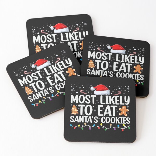 Item preview, Funny Christmas Shirts for Group Photos Most Likely To Eat Santa's Cookies Xmas Gifts designed and sold by Teez-Me.