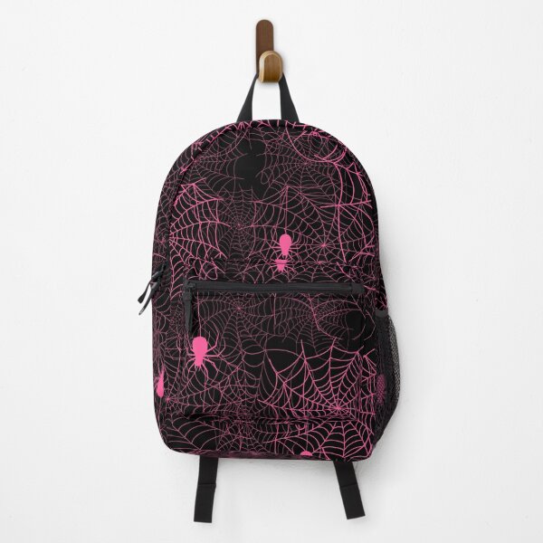Item preview, Halloween Spider Web Pattern Pink on Black designed and sold by Jessica Erin.