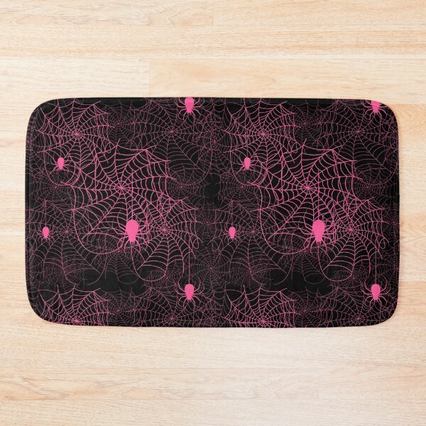 Item preview, Halloween Spider Web Pattern Pink on Black designed and sold by Jessica Erin.