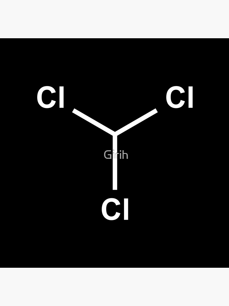 "Chloroform Chemical Molecule Structure" Acrylic Block by Girih Redbubble