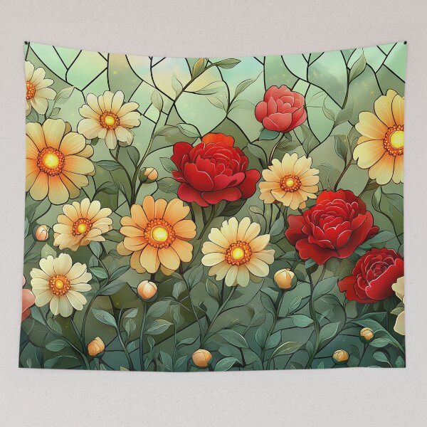 Item preview, Stained Glass of Roses Garden designed and sold by Cozirlax.