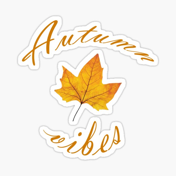 Autumn vibes leaf design Sticker