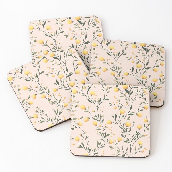 Item preview, Vintage Yellow Flower pattern designed and sold by Laceyjae Digital Art.