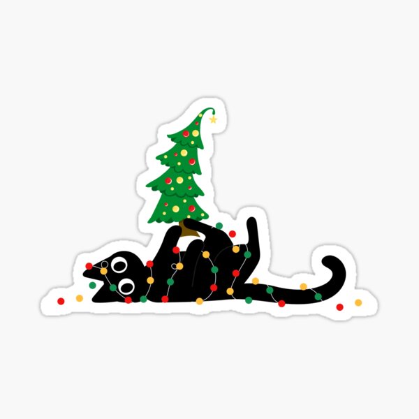 Item preview, Meowy Christmas tree designed and sold by Playful Strokes.