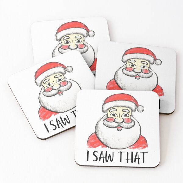 Item preview, Funny Santa I Saw That Hand Drawn Crayon Christmas designed and sold by Magnolia Valley Art.