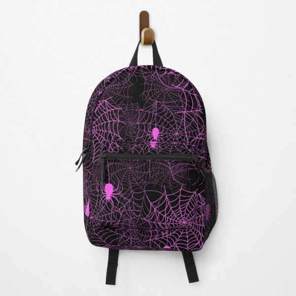 Item preview, Halloween Spider Web Pattern Purplish Pink on Black designed and sold by Jessica Erin.