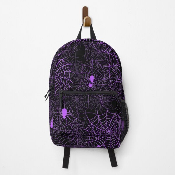 Item preview, Halloween Spider Web Pattern Purple on Black designed and sold by Jessica Erin.