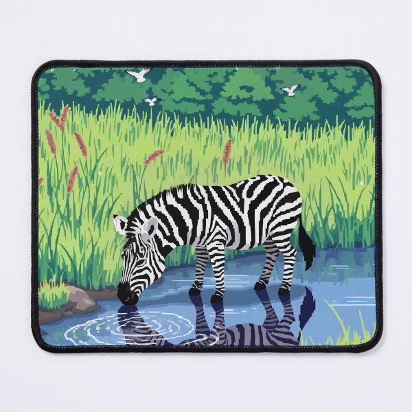 Item preview, Pixel Quench The Zebra's Sip designed and sold by NaturePixel.