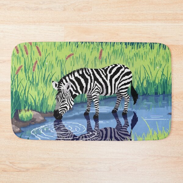 Item preview, Pixel Quench The Zebra's Sip designed and sold by NaturePixel.