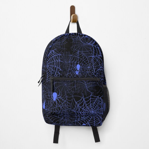 Item preview, Halloween Spider Web Pattern Blue on Black designed and sold by Jessica Erin.