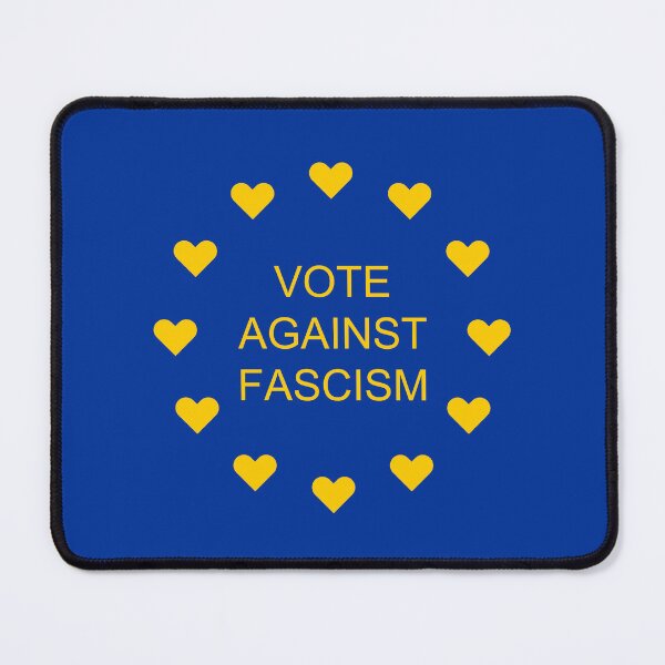 Item preview, European Union Flag with Hearts - VOTE AGAINST FASCISM designed and sold by Glimpse-of-Hope.