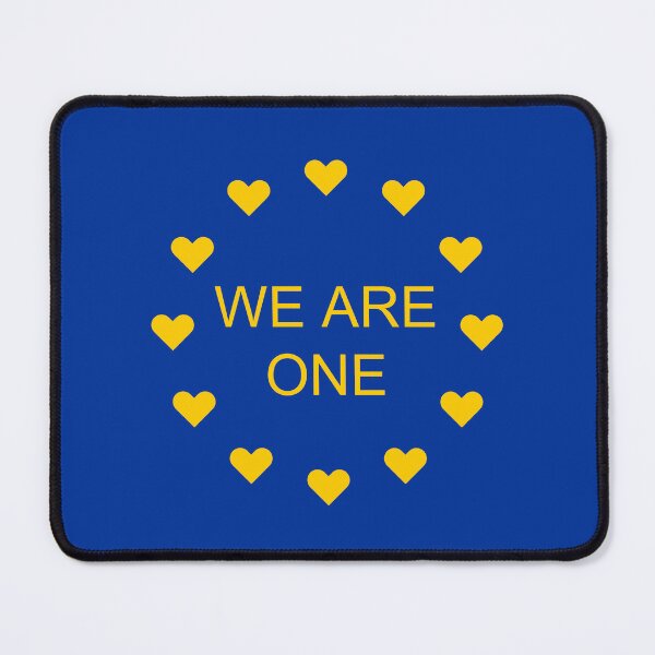 Item preview, European Union Flag with Hearts - WE ARE ONE designed and sold by Glimpse-of-Hope.