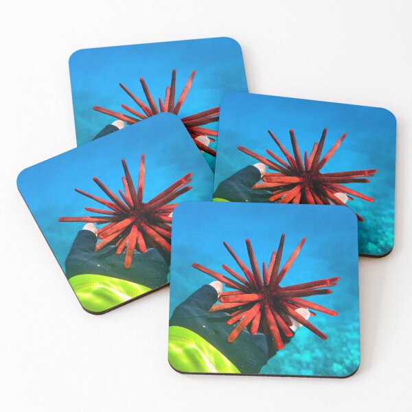 Item preview, Red Slate Urchin designed and sold by Scurvy Dawg Design.