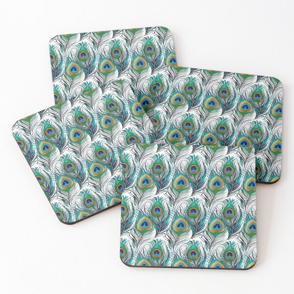 Item preview, Peacock Feather Repeating Pattern designed and sold by Magnolia Valley Art.