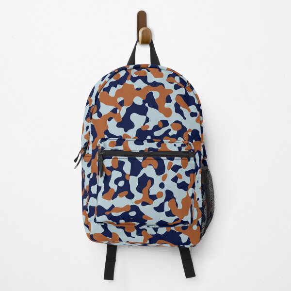 Item preview, Burnt Orange Camo in Navy Blue and Pale Blue designed and sold by ModdiesColors.