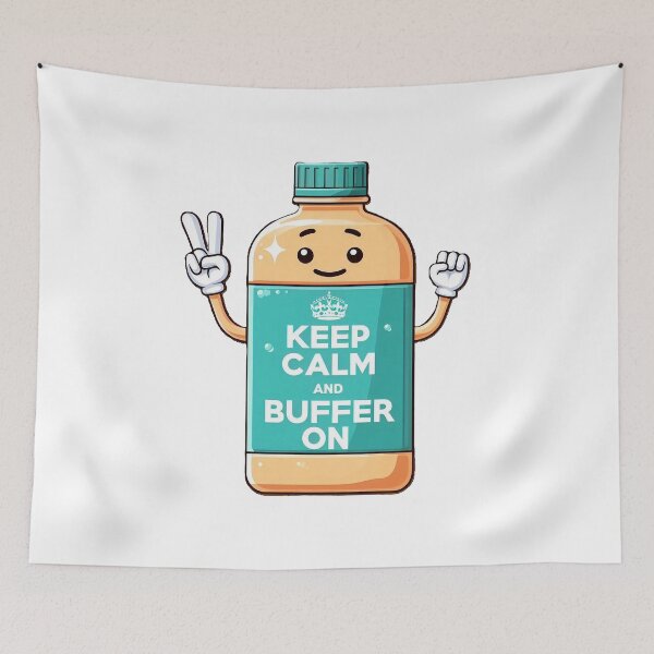 Item preview, Keep Calm and Buffer On: Lab Life Essentials designed and sold by DesignDen1587.