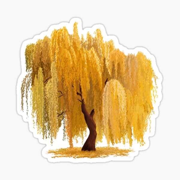 Item preview, Yellow Weeping Willow Tree designed and sold by Cherie Brunetti.