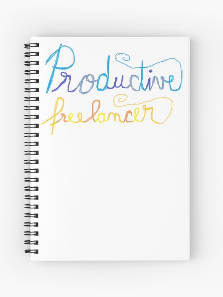 Thumbnail 1 of 3, Journal, "productive freelancer" handwritten art designed and sold by ObscureJourney.