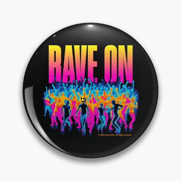 Item preview, Rave On - Hard Techno Music - Festival Fashion Raver designed and sold by Urban-Alien.