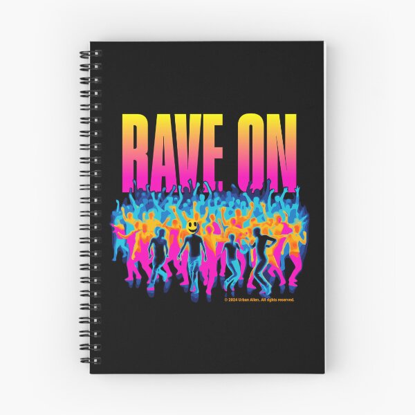 Item preview, Rave On - Hard Techno Music - Festival Fashion Raver designed and sold by Urban-Alien.