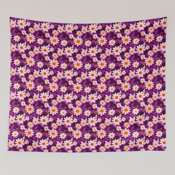 Item preview, Margaritas retro en violeta, rosa y naranja designed and sold by IDK-U.