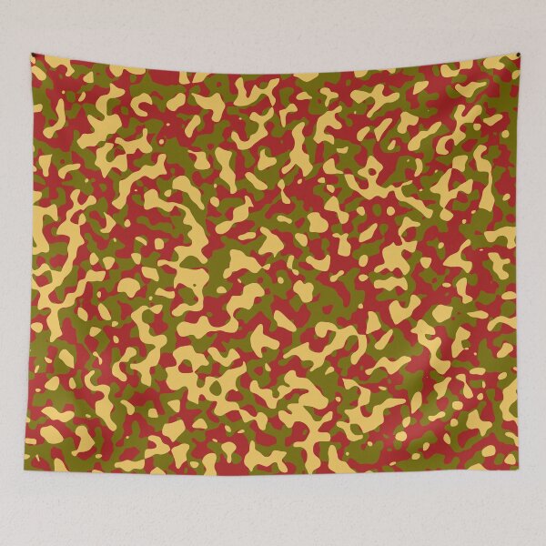 Item preview, Crimson Red Camo in Light Yellow and Olive Green designed and sold by ModdiesColors.