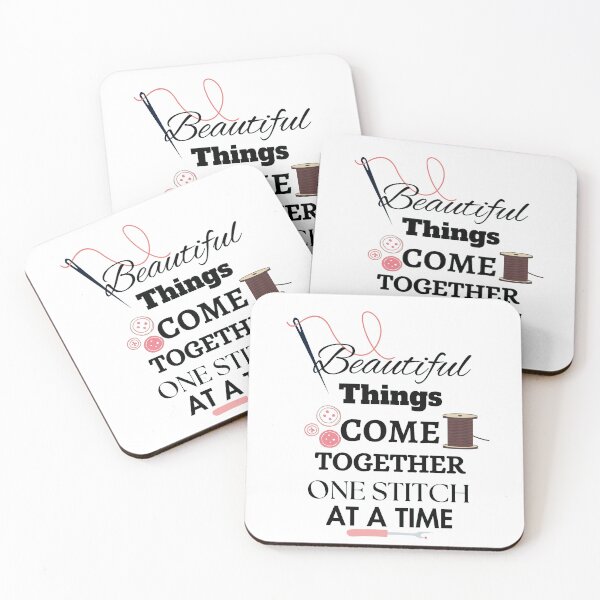 Item preview, Beautiful Things Come Together One Stitch At A Time - Funny Quilting - Funny sewing designed and sold by Wiss2Arts.