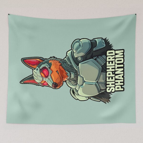 Item preview, Shepherd Phantom A Cool Cyborg Dog Superhero designed and sold by TheArtOfPat.